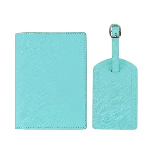New Design Whalosale Factory RFID Korea Travel Document Holder Slim Passport Cover And Luggage Tag Set