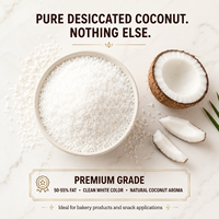 Noix de coco râpée à haute teneur en matières grasses, flocons de noix de coco en sachet de 25 kg, ingrédient alimentaire pour confiserie, échantillonnage R&D