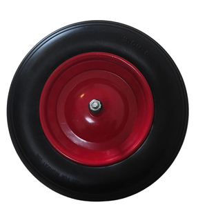 <span class=keywords><strong>Roue</strong></span> <span class=keywords><strong>de</strong></span> <span class=keywords><strong>brouette</strong></span> <span class=keywords><strong>de</strong></span> haute qualité 3.50-8 en mousse PU pleine <span class=keywords><strong>standard</strong></span> avec jante en acier rouge pour chariot - Product Image 2
