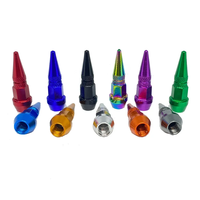 Capuchon de tige de valve de pneu universel en aluminium de 45mm à pointes pour la course automobile