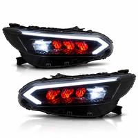 Phare de projecteur à LED double bi-RGB avec lentille PC transparente à haute transmission, ensemble de feux de route et de croisement entièrement à LED, compatible avec les voitures familiales Nissan