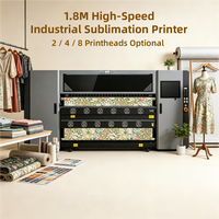 Impresora de Sublimación de Tinta MYJET 1908E de 1.9m con 8 Cabezales Epson I3200-A1 para Tela, Textil y Papel de Transferencia Térmica