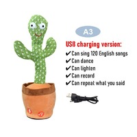 Cactus dansant en peluche unisexe, cactus dansant à répétition avec remplissage en coton PP