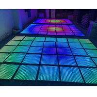 Piste de danse à miroir 3D avec lumières DJ Décoration de mariage et de fête de club Fil connectable Lumières de scène de danse