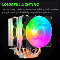 Factory Price 90mm CPU Cooler 135W PWM Fan LGA1851 1700 AM5 AM4 Hydraulic Bearing Silent CPU Cooling Heatsink for PC