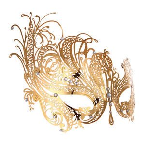 DAMAI Masquerade Máscara de metal con diamante para <span class=keywords><strong>mujer</strong></span> Rhinestone brillante Fiesta veneciana Noche Baile de graduación Máscara Bar <span class=keywords><strong>Disfraces</strong></span> Accesorio - Product Image 5