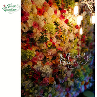 Rose tournesol hortensia fleur artificielle plante mur vert panneau floral décoration de toile de fond de mariage
