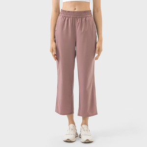 En çok satan orta bel hızlı kuru Baggy Yoga pantolon nefes Squat geçirmez spor Fitness tayt katı sıcak asya Yoga için tasarım - Product Image 5