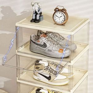 Haogle Transparent Stackable Foldable PP Plastic Injection Rectangle Modern Shoe Organizer with 6-10L Capacity - Product Image 3