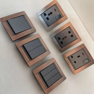 86 treo tường Rocker chuyển Kẽm hợp kim Bảng điều chỉnh retro phong cách cổ Màu Anh ổ cắm 250V 1/2/3/4 gang đa Outlet biệt thự nhà - Product Image 1