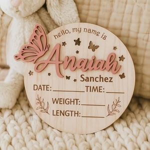Set Personalizzato di 12 Dischi in Legno per Fotografia dei Traguardi di Crescita del Bambino, Accessori per Fotografia Mensile del Neonato - Product Image 6
