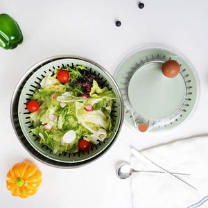 Essoreuse à salade manuelle multifonctionnelle haut de gamme 2025 sans BPA en plastique PS, capacité 4,5 L, pour cuisine domestique - Product Image 3