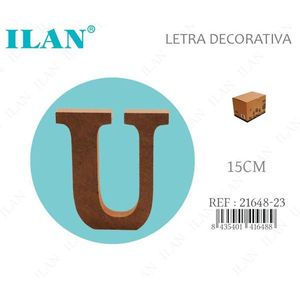 ILAN Lettera Decorativa in Legno U 15Cm per Decorazione Casa - Product Image 1