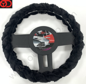 Housse de <span class=keywords><strong>volant</strong></span> de voiture chaude en peluche <span class=keywords><strong>38</strong></span> <span class=keywords><strong>cm</strong></span> élastique chaud antidérapant housse de <span class=keywords><strong>volant</strong></span> housse de protection hiver - Product Image 5