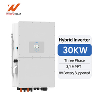 Système d'énergie solaire hybride Deye triphasé 380V 30kW avec batterie empilable de 61 kWh pour applications industrielles, en stock chez WIngosolar