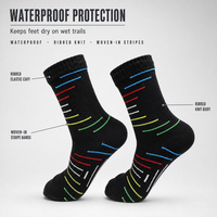Chaussettes de randonnée imperméables en laine mérinos de marque personnalisée, longueur mi-mollet