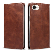 Funda Tipo Cartera de Cuero PU Premium para iPhone 17E y 16E - Funda con Soporte para Teléfono, Ranuras para Tarjetas, Cierre Magnético y Carcasa Antigolpes