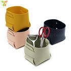 Boîte de rangement pliable en cuir PU pour pinceau de maquillage panier de bureau pliable fait à la main <span class=keywords><strong>organisateur</strong></span> de <span class=keywords><strong>papeterie</strong></span> de bureau pour le bureau - Product Image 4
