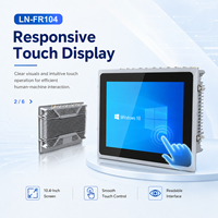 Panel Táctil de Control de Máquinas de 10.4 Pulgadas, Computadora sin Ventilador, HMI, Doble LAN, COM, USB, Compatible con Windows y Linux, PC Táctil Industrial