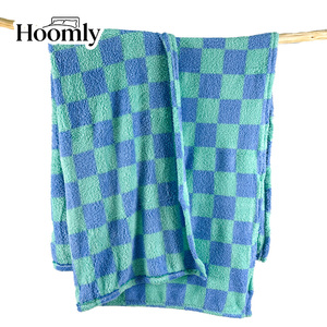 Couverture en polaire Hoomly 100% polyester à carreaux, imprimé <span class=keywords><strong>plaid</strong></span> tendance, pour chambre, bureau, hôtel - Product Image 3