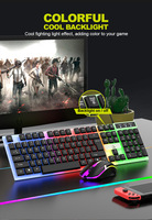 Ordinateur RGB Abs Teclado Klavye kit USB filaire clavier et souris ensembles de combos pour ordinateur de bureau