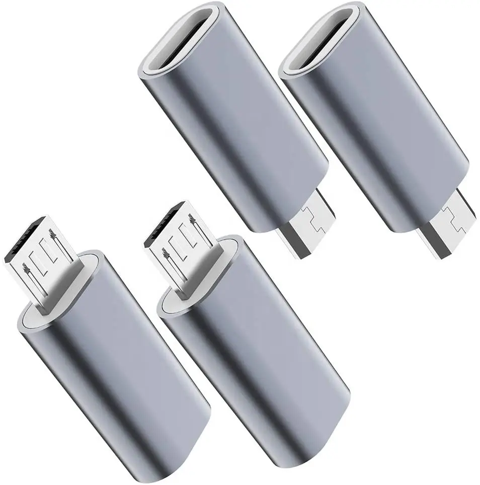2 paket USB tip C dişi mikro USB erkek dönüştürme konnektör adaptörü