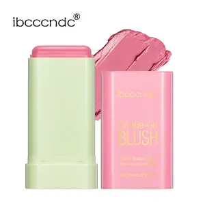 Trucco ibcccndc applicare polvere crema fard polvere fard stick rosso rosa acqua labbro e guancia doppio scopo opaco rouge