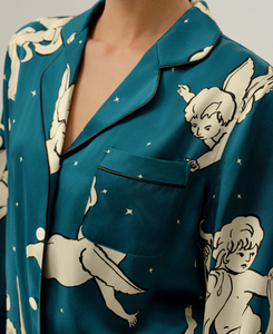 <span class=keywords><strong>Ensemble</strong></span> de pyjama en satin soyeux de haute qualité pour femmes, 2 pièces, manches longues, vêtements de nuit tendance pour femmes, prix raisonnable, vêtements personnalisés pour femmes - Product Image 3