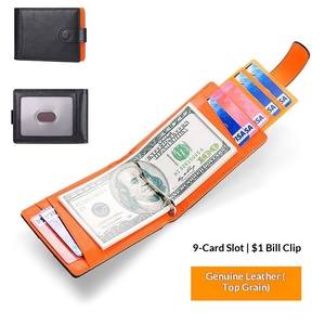<span class=keywords><strong>Portafoglio</strong></span> Corto da <span class=keywords><strong>Uomo</strong></span> in Vera Pelle Antifurto <span class=keywords><strong>con</strong></span> Fibbia Metallica, Stile Europeo e Americano, Porta Carte di Credito Estraibile a Cinghia - Product Image 2