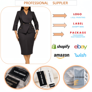 D604 produttori abiti da carriera collo grande manica 3/4 vita sottile <span class=keywords><strong>ufficio</strong></span> abito da <span class=keywords><strong>donna</strong></span> eleganti abiti africani per <span class=keywords><strong>abbigliamento</strong></span> <span class=keywords><strong>donna</strong></span> - Product Image 6