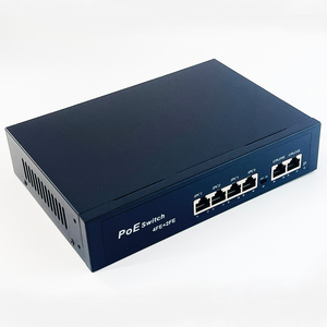 6-Port PoE + <span class=keywords><strong>Power</strong></span> <span class=keywords><strong>over</strong></span> <span class=keywords><strong>Ethernet</strong></span> chuyển đổi với kim loại nhà ở, 4-ports PoE + 802.3at 60 Wát - Product Image 2