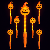Bâtons LED lumineux d'Halloween en gros, vente chaude, citrouille scintillante pour décoration de fête