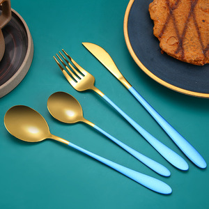 Chất lượng cao Durable cao cấp 304 thép không gỉ thiết lập dao kéo với một gương đánh bóng kết thúc thích hợp cho các nhà hàng - Product Image 4