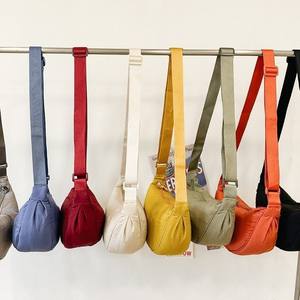 Tas selempang modis desain ketiak bahu tunggal serbaguna tali ritsleting nilon katun portabel untuk gaun musim semi musim gugur - Product Image 1