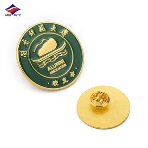 Longzhiyu School Metal Badges Maker Custom Graduation Lapel Pins Wholesale School Shirt Pins