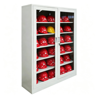 Armoire de rangement multifonctionnelle pour casques de sécurité, comprenant un meuble de placement de casques et un casier de dépôt de casques pour atelier