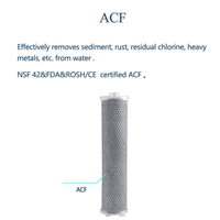 Cartouche de vitamine C ACF pour pommeau de douche à piles en plastique à usage domestique élimine le chlore résiduel et les métaux lourds