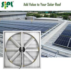 <span class=keywords><strong>พัดลม</strong></span>ระบายอากาศแบบแกนหมุน Eco Green ขนาด 48 นิ้ว ใช้พลังงานแสงอาทิตย์ 1220 มม. 8 ใบพัด สำหรับอุตสาหกรรม <span class=keywords><strong>ติด</strong></span><span class=keywords><strong>ผนัง</strong></span> รุ่นใหม่ ระบบระบายอากาศแบบ DC พร้อมตัวแลกเปลี่ยนความร้อน - Product Image 3