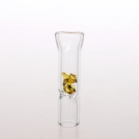 Vente en gros de porte-cigarettes en verre D10H50mm / Embouts filtrants en verre diamanté / Embouts de joint en verre avec filtre diamanté