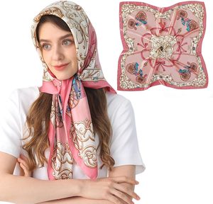 Écharpe en Soie de Luxe Personnalisée pour Femme – Impression sur Mesure – Châle en Soie – Meilleure Vente d'Accessoires de Tête - Product Image 1