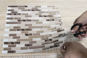 12x12 Rose Gold Stainless Steel <strong>Stick</strong> <strong>and</strong> <strong>Peel</strong> Tile <strong>Wall</strong> <strong>Paper</strong> 3d Home Decoration - Product Image 3
