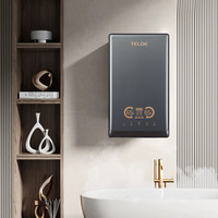 Chauffe-eau électrique sans réservoir entièrement automatique Bouton tactile LED Écran d'affichage Système anglais Contrôle mural de la température en toute sécurité