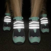 Chaussures pour chien en caoutchouc réfléchissant haute visibilité, imperméables, pour l'extérieur, avec semelle antidérapante, design ferme, toutes saisons