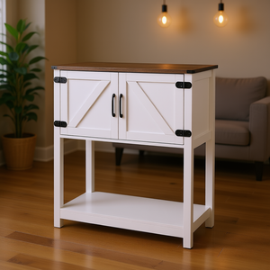 Cabina Bar in stile fattoria da 31.5 pollici con porte magnetiche per il deposito della cucina ingresso o credenza del Buffet - Product Image 2