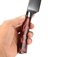 Couteau de chef de 8 pouces en bois de Pakka de haute qualité avec lame en acier carbone, ambidextre, écologique