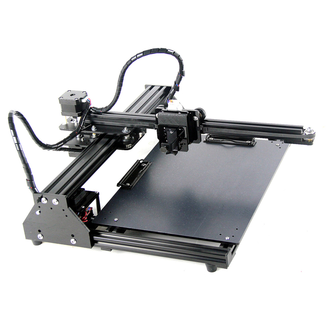 LY Desktop A4 Cross Aluminum Drawing Robot Machine Supporting Laser DIY XY Plotter Pen Drawing Robot with Writing Base Plate