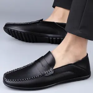 รองเท้าบีน2023สำหรับผู้ชาย, รองเท้าผู้ชายขี้เกียจลากครึ่งข้อต่ำพื้นรองเท้านุ่มรองเท้าลำลองสีขาว