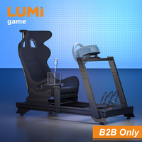 LRS16-BS04 Soporte Ajustable de Aluminio para Simulador de Carreras, Estructura de Simulación para PC F1 G29, Configuración para Juegos de Carreras