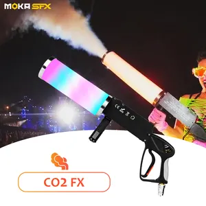 Moka Sfx Rechargeable Manual Control 6-7m Co2 Jet Machine Led Co2 Dj Gun Dj Equipment Co2 Gun