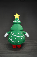 Costume de mascotte de sapin de Noël gonflable en peluche en gros Costume de mascotte de père Noël de personnage de dessin animé
